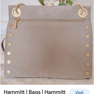 Hammitt Tony Large Grey Suede Crossbody